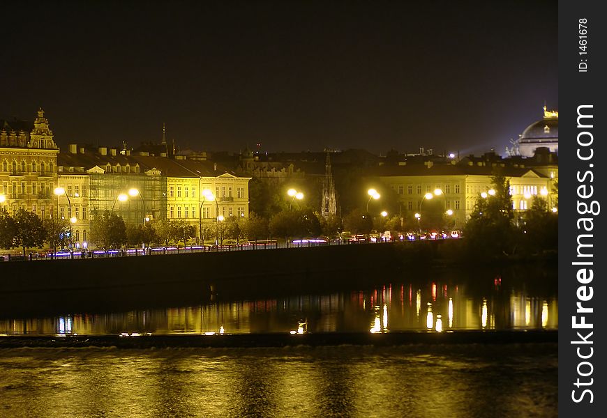 Photo of night view from bridge of Karl