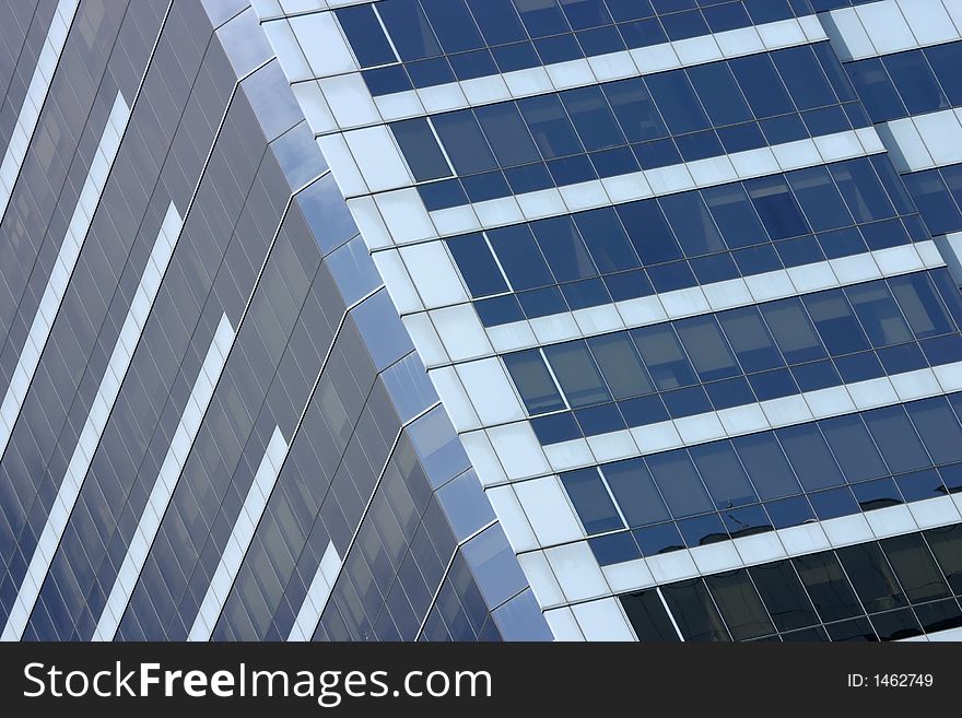 Close up of a modern corporate building facade