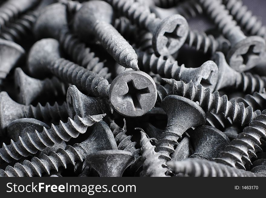 A bunch of sharp self-taping wood screws