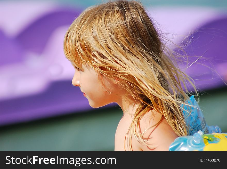 Cute little girl on vacation. Cute little girl on vacation