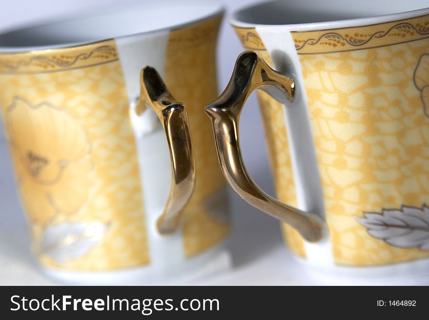 View of two cups, shadow DOF