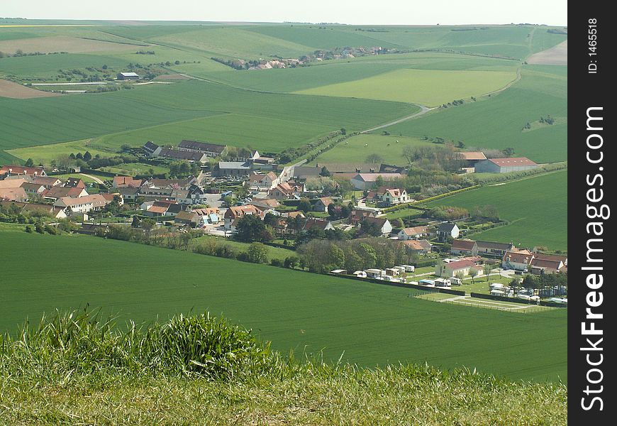 The village escalles, pas de calais, france