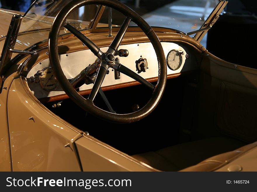 Beige vintage convertible car wheel