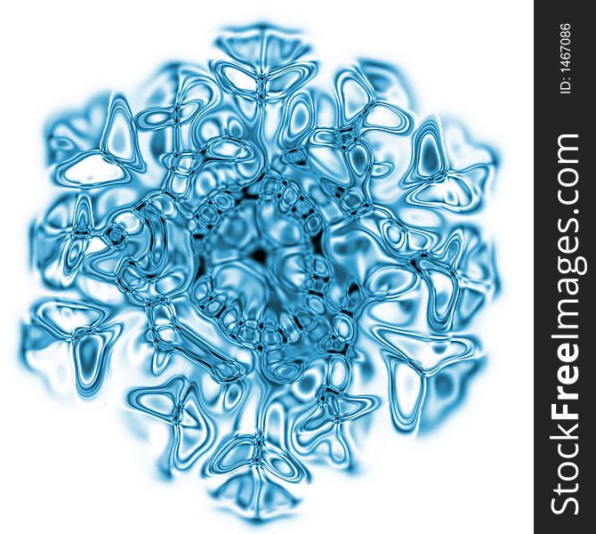 Snow flake generated by computer