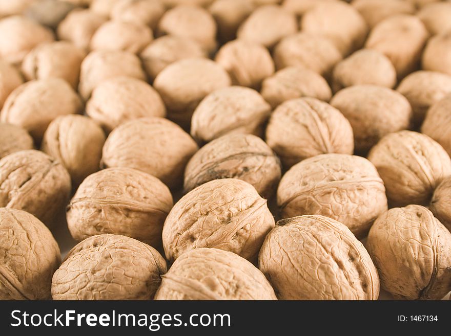 Background of the fresh walnuts