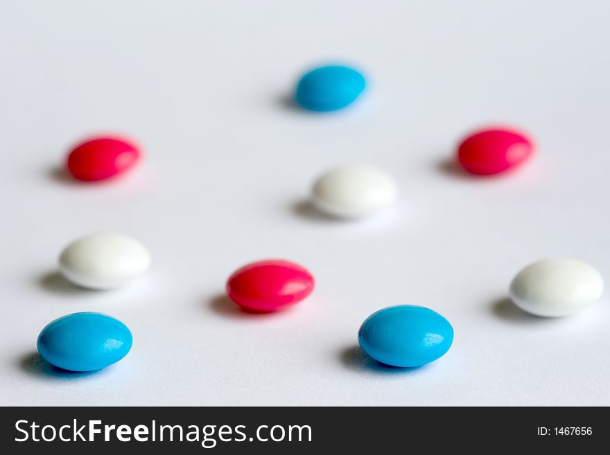 Few tablets on a white background