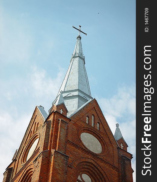 Church tower in the Lithuania