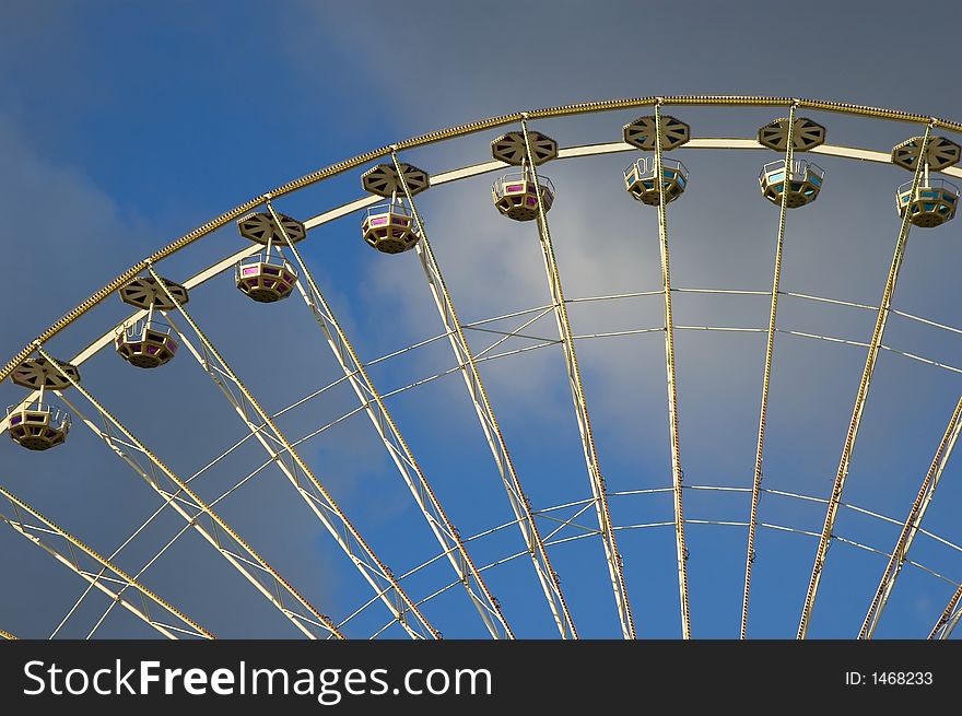 Close Up Of The Big Wheel At The Local Fair