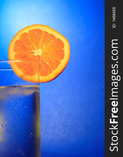 Cool water with a slice orange