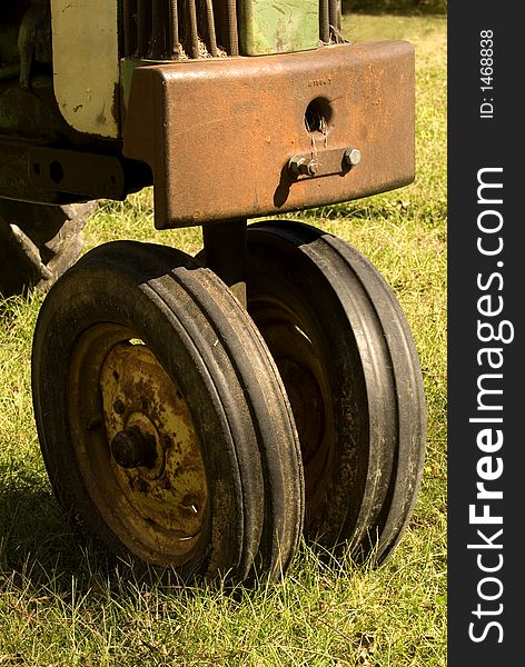 Antique tractor wheels