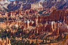 Bryce Canyon With Stone Formation Stock Photo