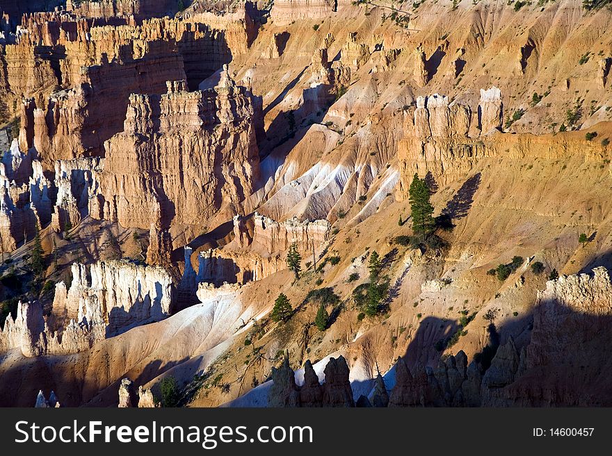 Landscape in Bryce Canyon with Stone forma