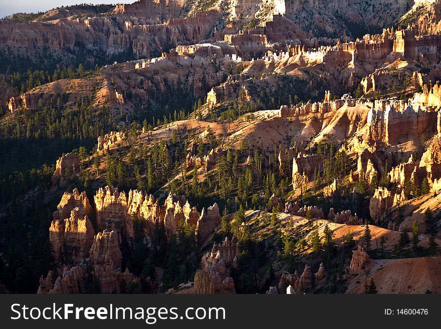 Landscape In Bryce Canyon With Stone Forma