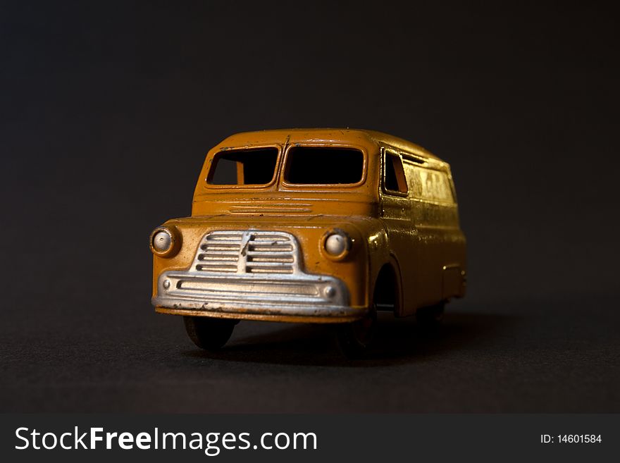 Toy Truck on a dark background