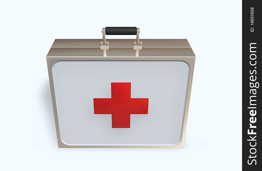 Image of medical kit on white background. Image of medical kit on white background
