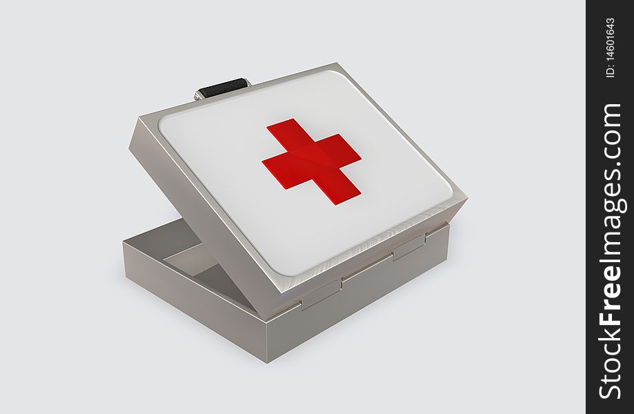Image of medical kit on white background. Image of medical kit on white background