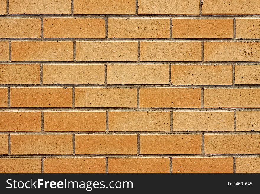 Closeup image of an orange brickwall. Closeup image of an orange brickwall