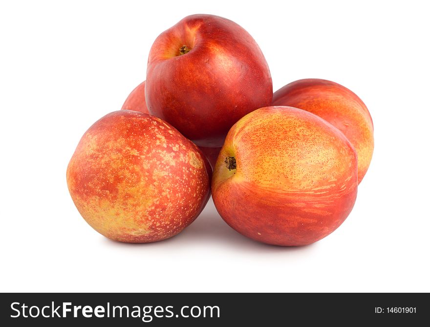 Peach isolated on a white background