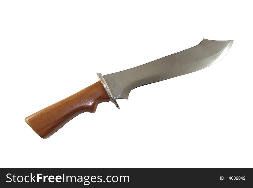 Knife on the white background