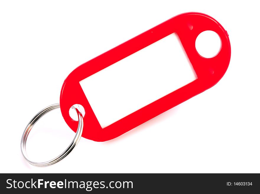 Red Keyring on an isolated white background