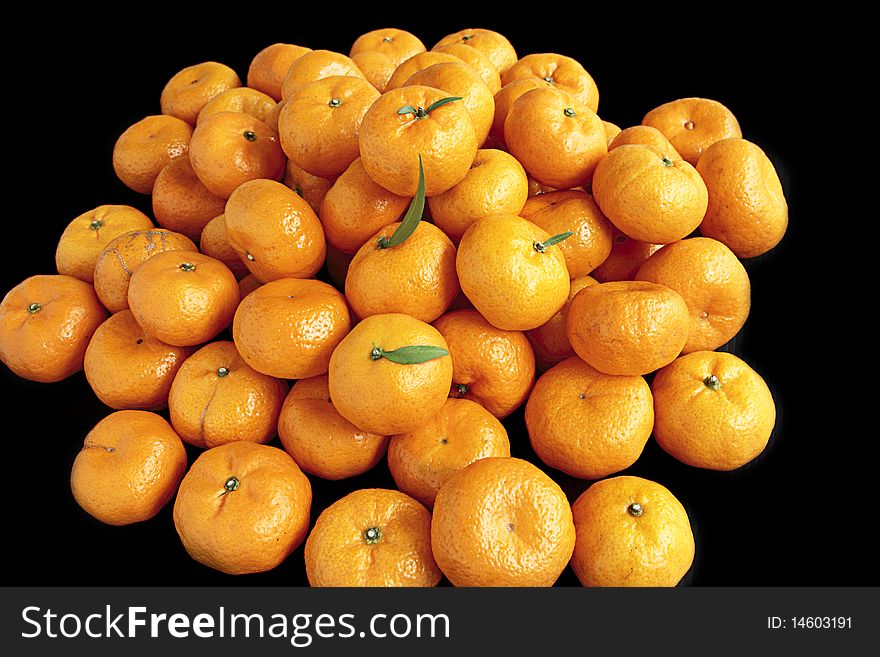 Small size of oranges lay in group. Small size of oranges lay in group.