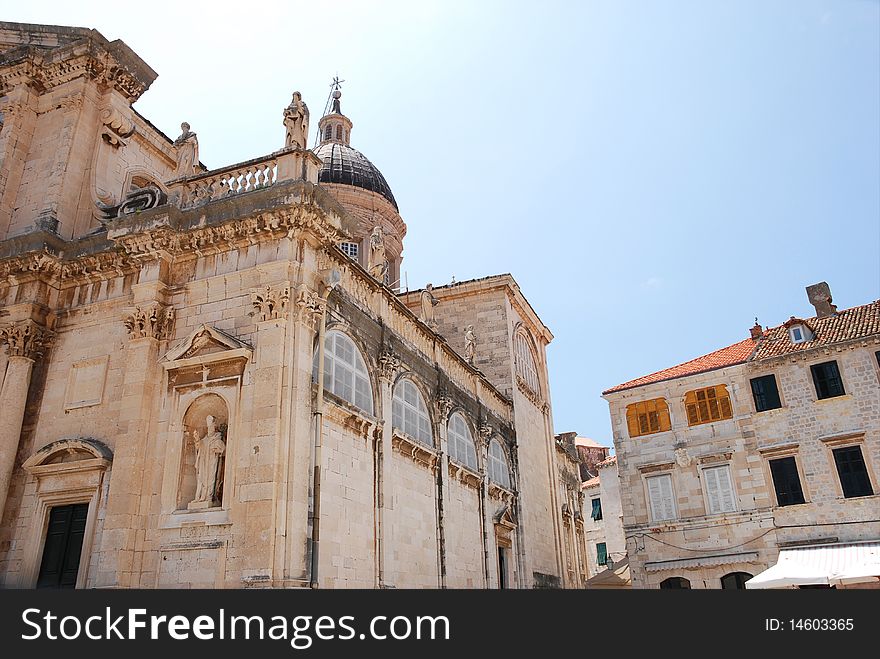 Catholic cathedral in Dubrovnik, Croatia