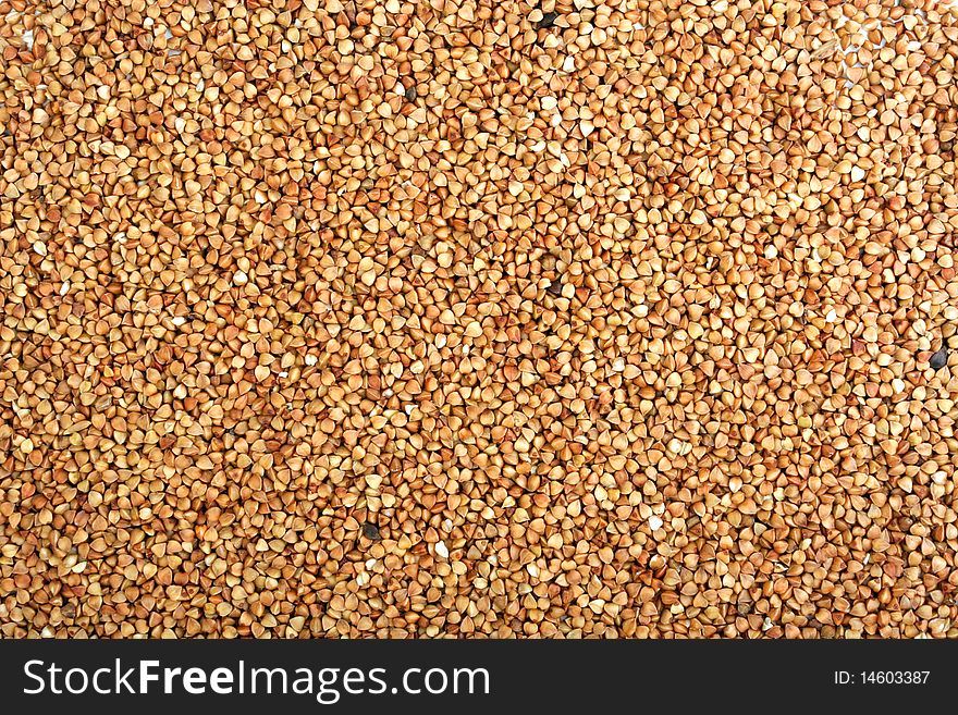 Buckwheat as texture close up