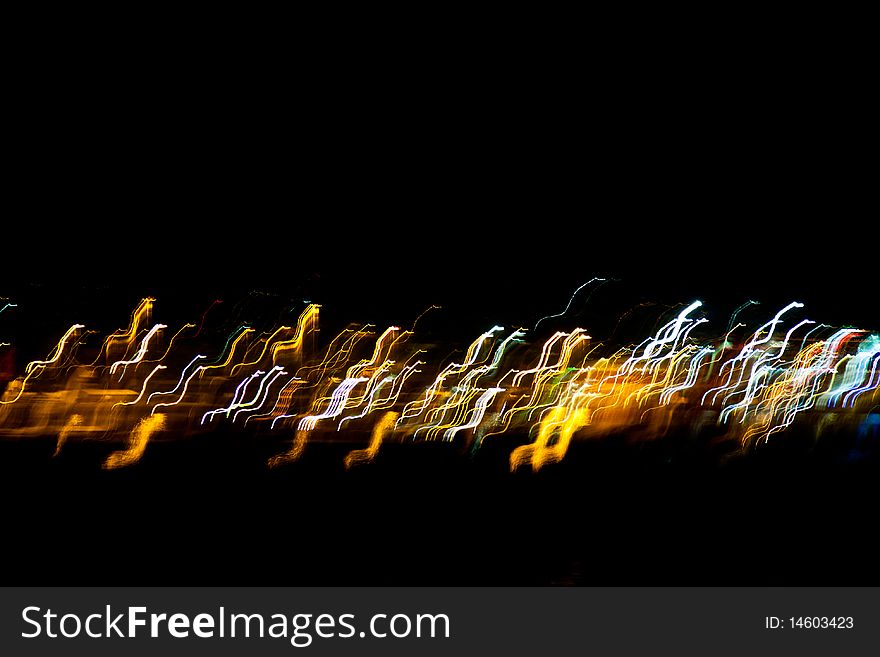 Various luminous  fractals on a black background