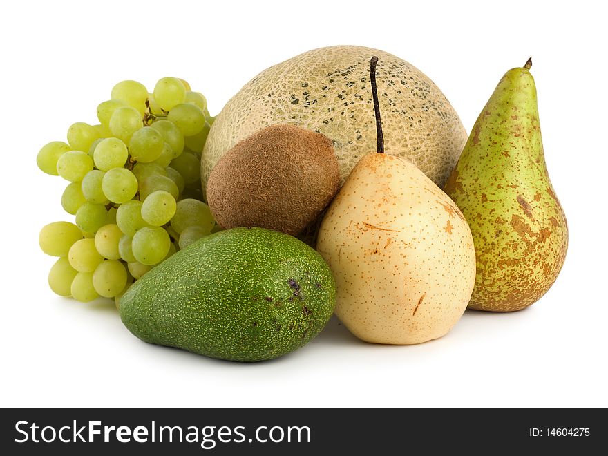 Fruits isolated on white background