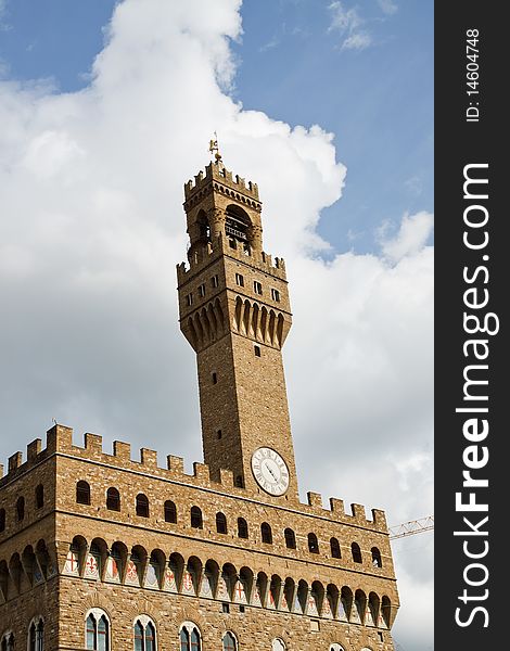 An image of Palazzo Vecchio in
Florence in Italy.