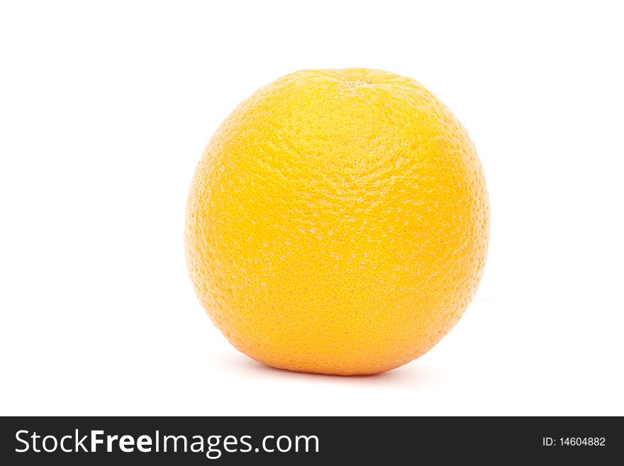 An orange isolated on a pure white background