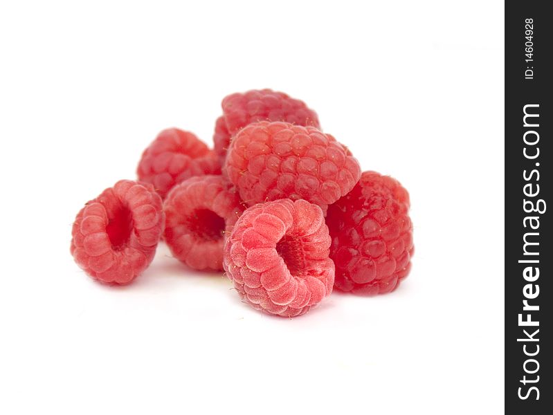 Raspberry isolated on a pure white background. Raspberry isolated on a pure white background