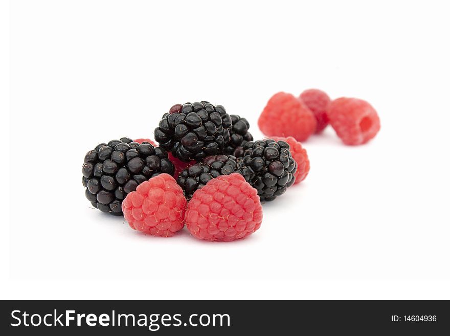 Blackberries and raspberries