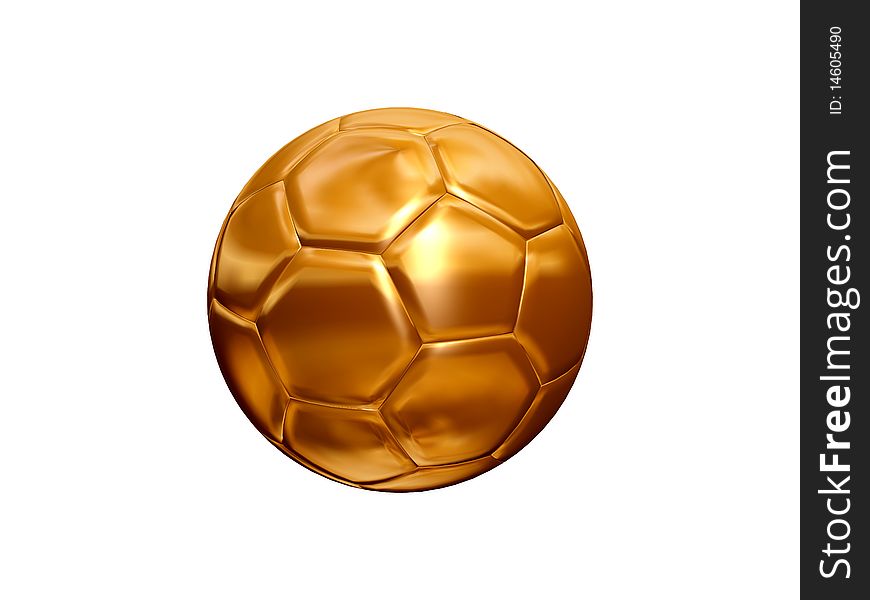 Golden soccer ball