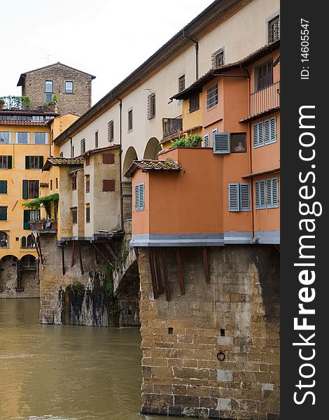 View of the river Arno in Florence Italy. View of the river Arno in Florence Italy