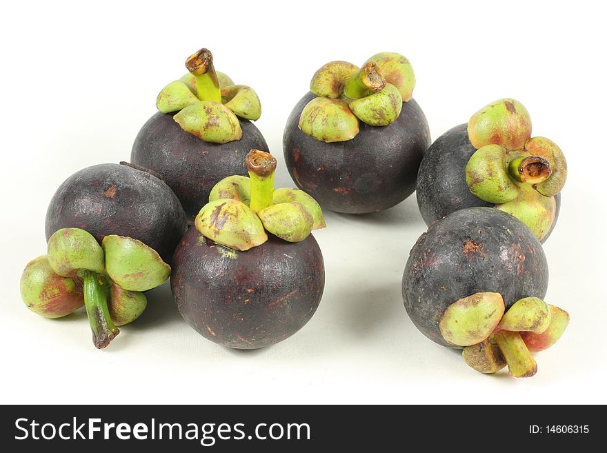 Isolated photo of tropical mangosteen