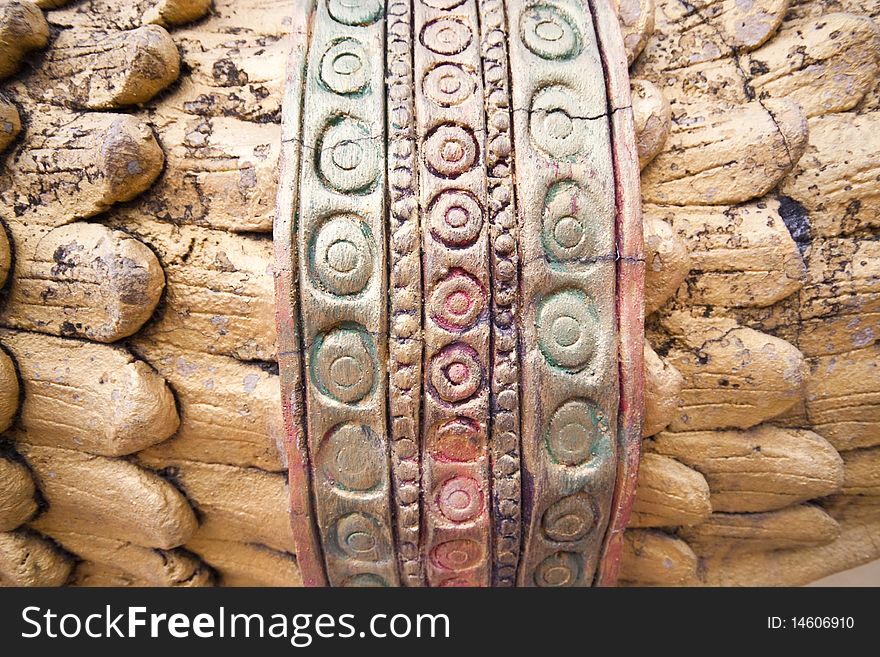 The dragon skin stair in thai temple