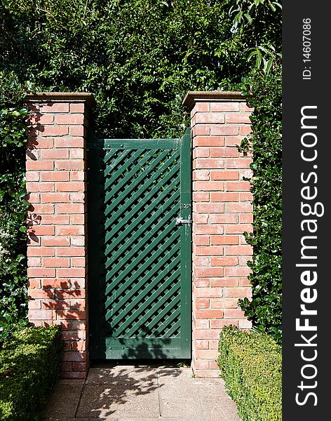 Gate in the English Garden. Gate in the English Garden