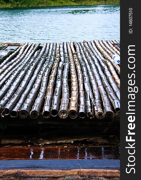 Bamboo on the ground floating house. Bamboo on the ground floating house