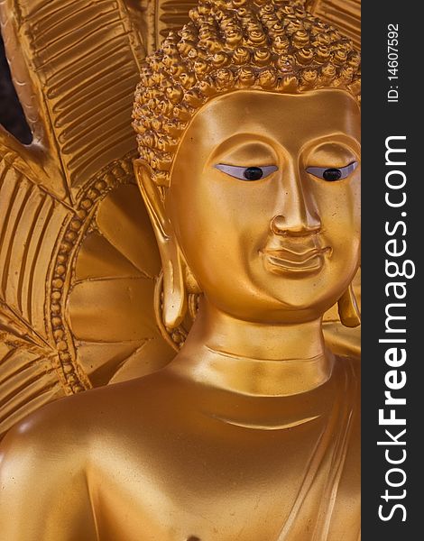 Golden buddha in the thaitemple. Golden buddha in the thaitemple