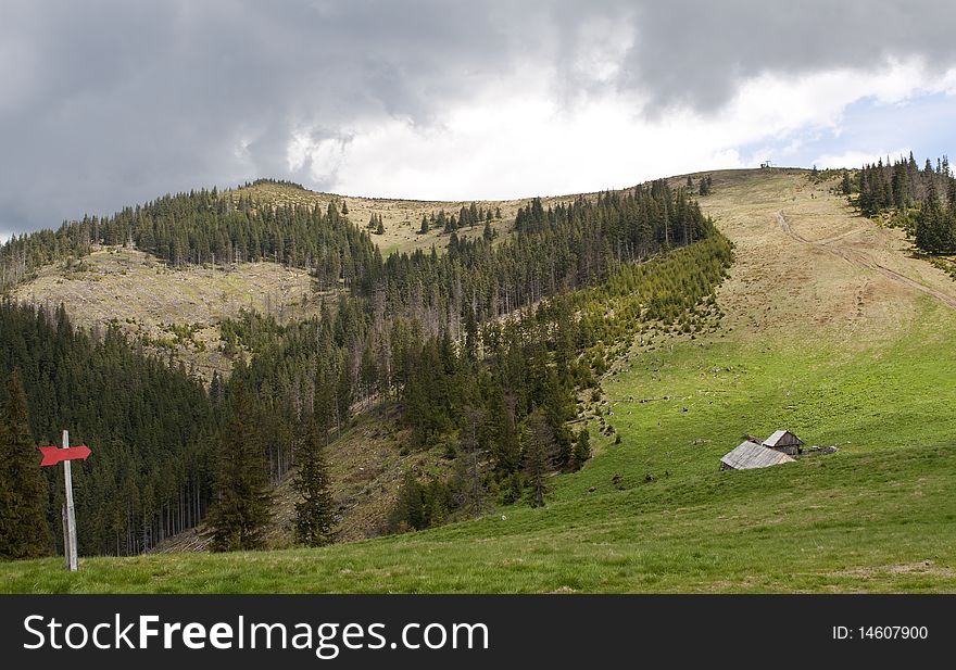 Mountain landscape, photo taken in Borsa, Maramures Romania