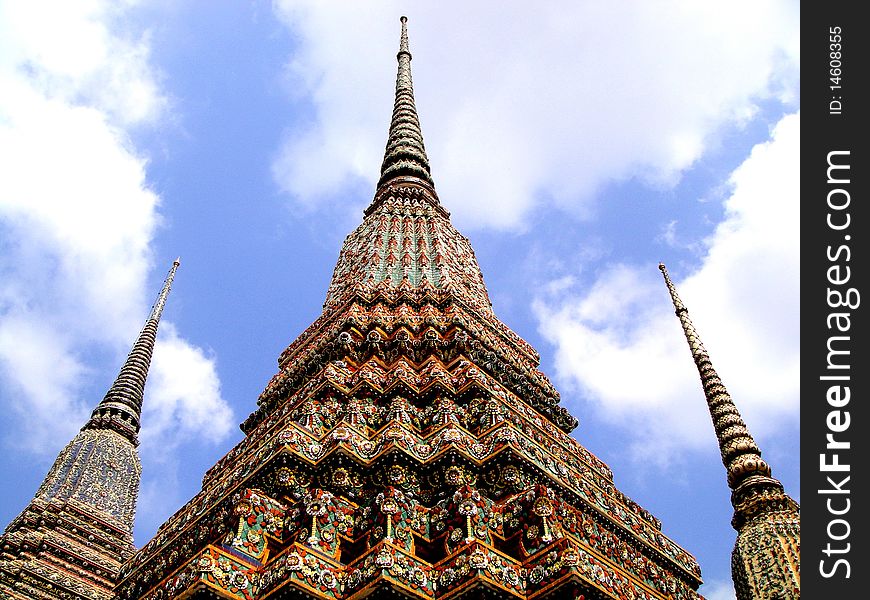 Pagoda in Wat Chetuphon a.k.a. Wat Pho, Bangkok, Thailand. Pagoda in Wat Chetuphon a.k.a. Wat Pho, Bangkok, Thailand