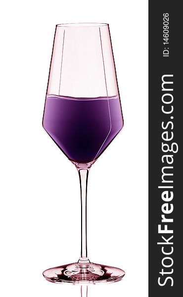 Glass of wine isolated on white background. Glass of wine isolated on white background