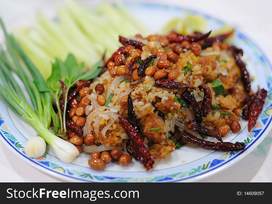 Salted and Sour Pork Sausage Salad, Thai Style. Salted and Sour Pork Sausage Salad, Thai Style