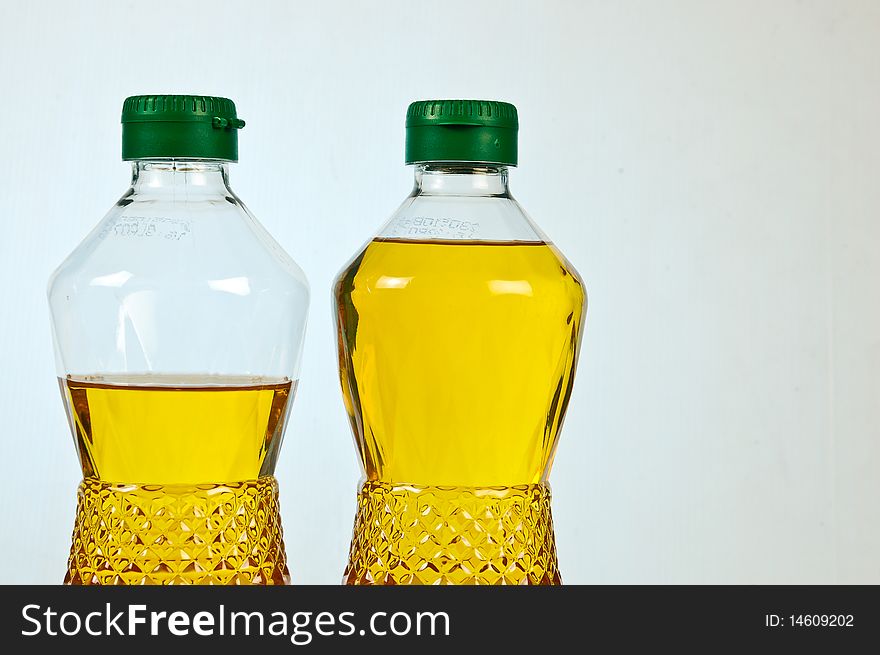 Two bottle on white background