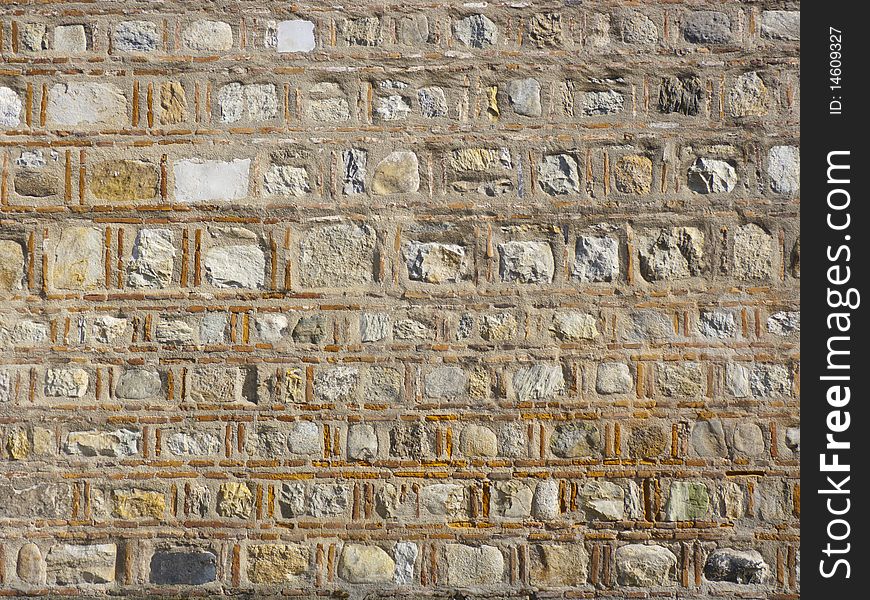 Stone wall with bricks trexture. Stone wall with bricks trexture.