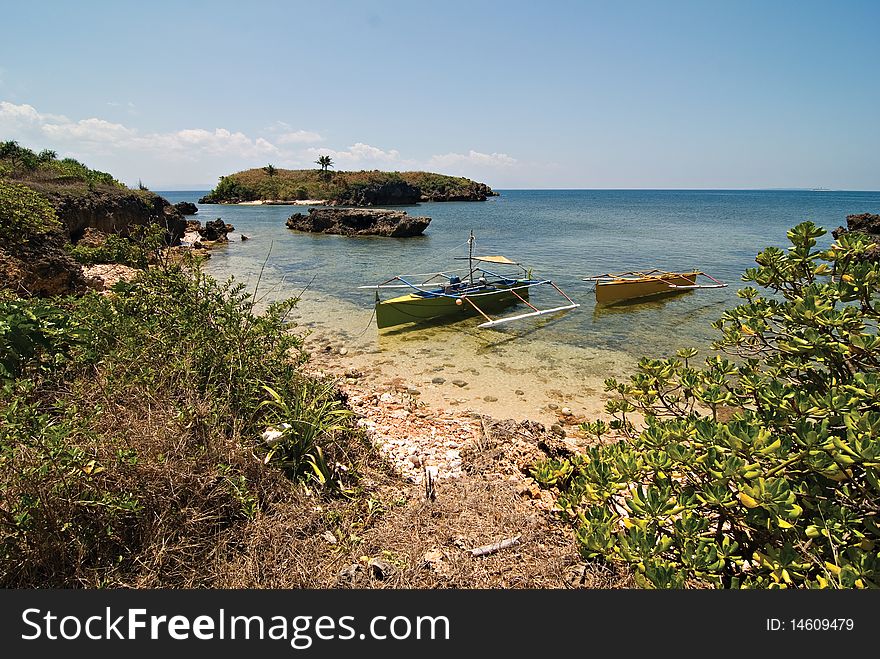 Boats Docked on an Island