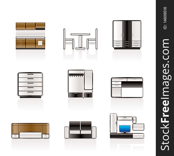 Furniture And Furnishing Icons