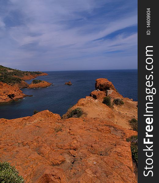 Coast in Provence, southern France