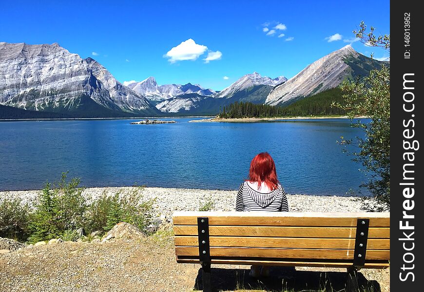 Woman at the Lake  - Peter Lougheed Provincial Park, Kananaskis Country , Alberta, Canada